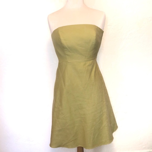 Ann Taylor Dresses & Skirts - NWT ANN TAYLOR Petites yellow/green Strapless Dress 2P Formal